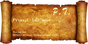 Prunyi Tímea névjegykártya