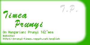 timea prunyi business card
